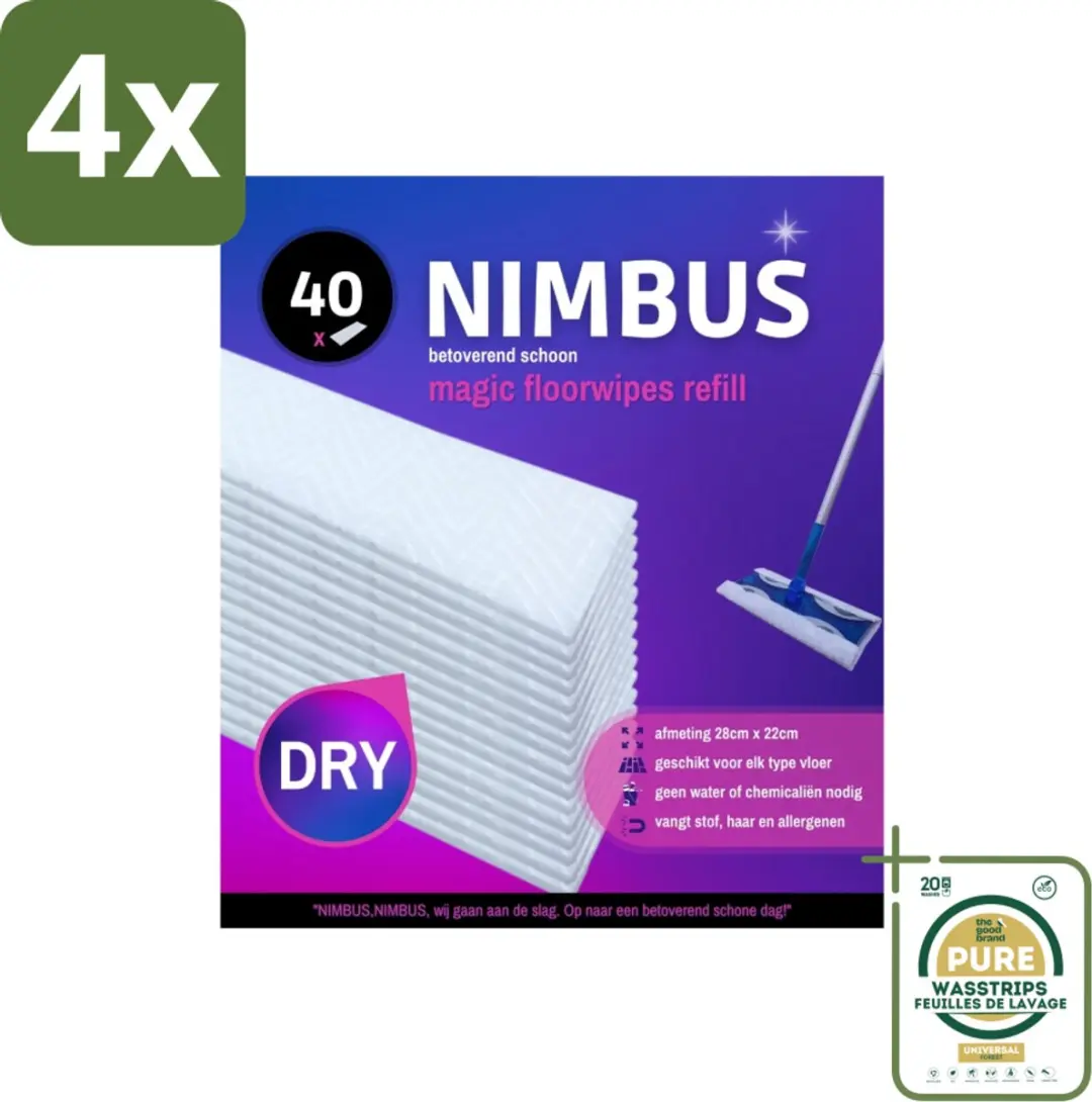 Nimbus Magic Vloerdoekjes Navulling 160 Stuks (4x40)