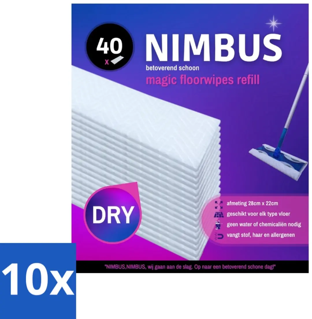 NIMBUS Magic Vloerdoekjes Navulling 40 stuks per verpakking