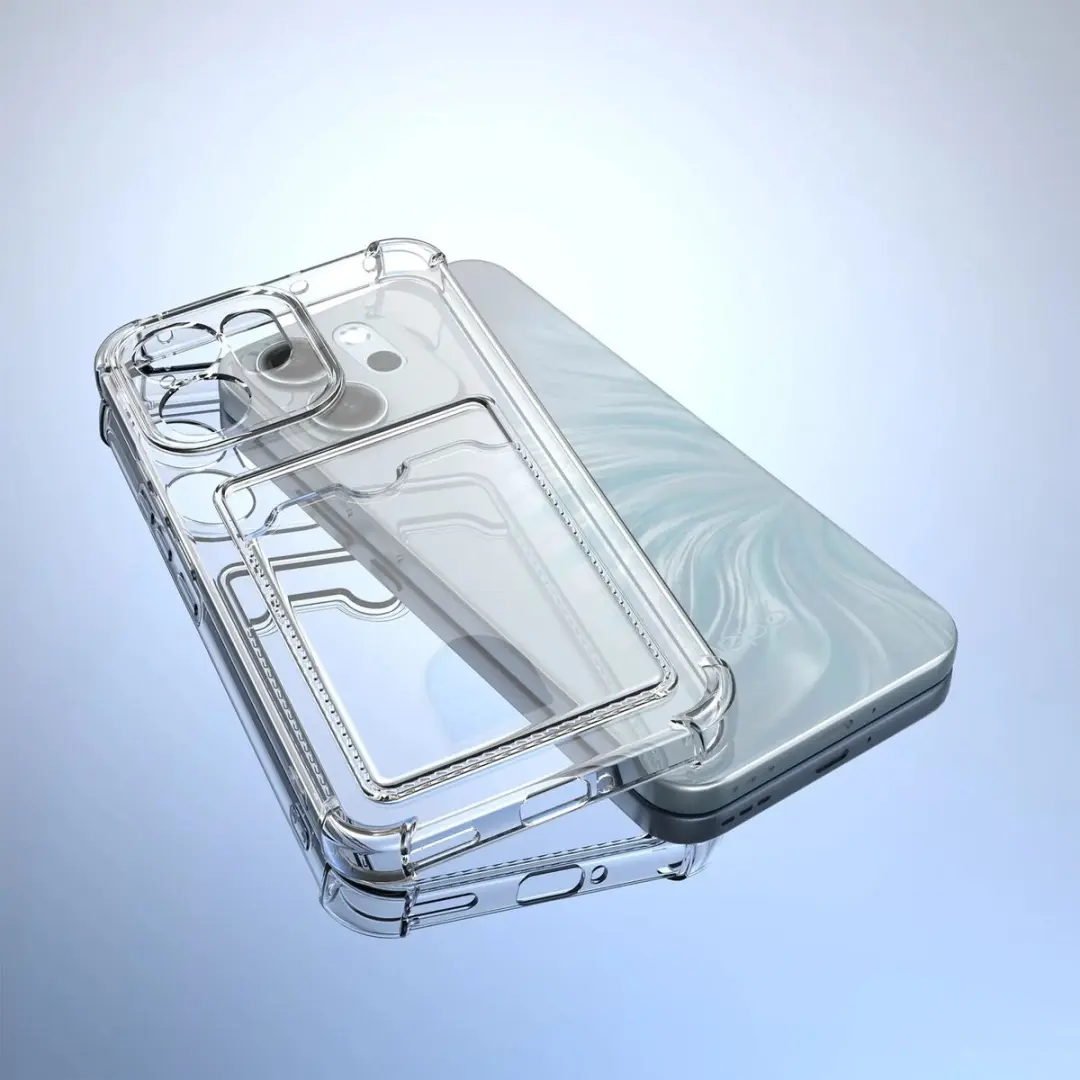 Selected Hoesje Oppo Reno 14 F - Transparant - Pasjeshouder
