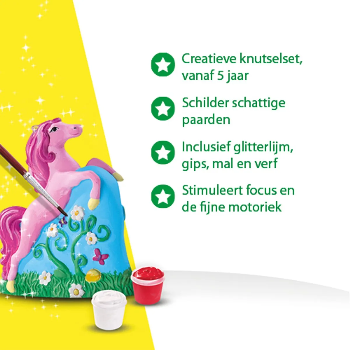 SES Creative Hobby Pink Gieten en Schilderen 3 Paarden - 3 Stuks