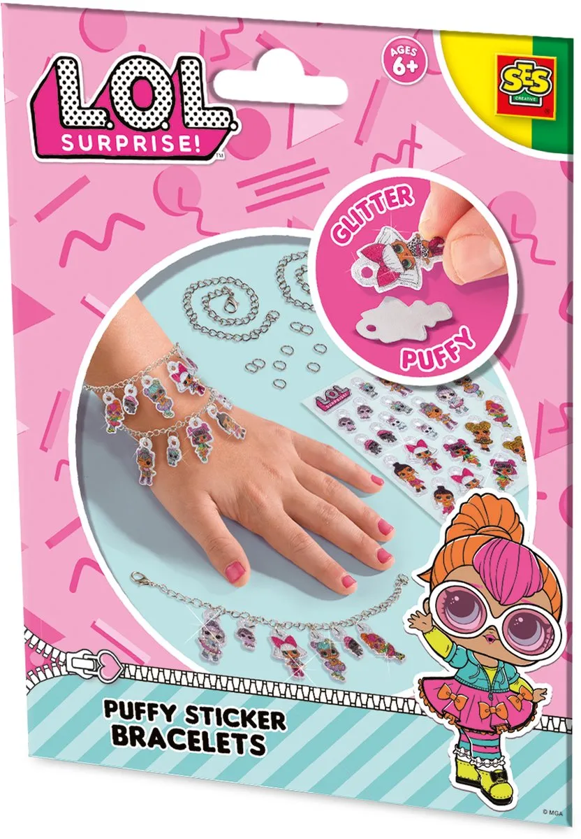 SES Creative L.O.L. Puffy Sticker Armbanden