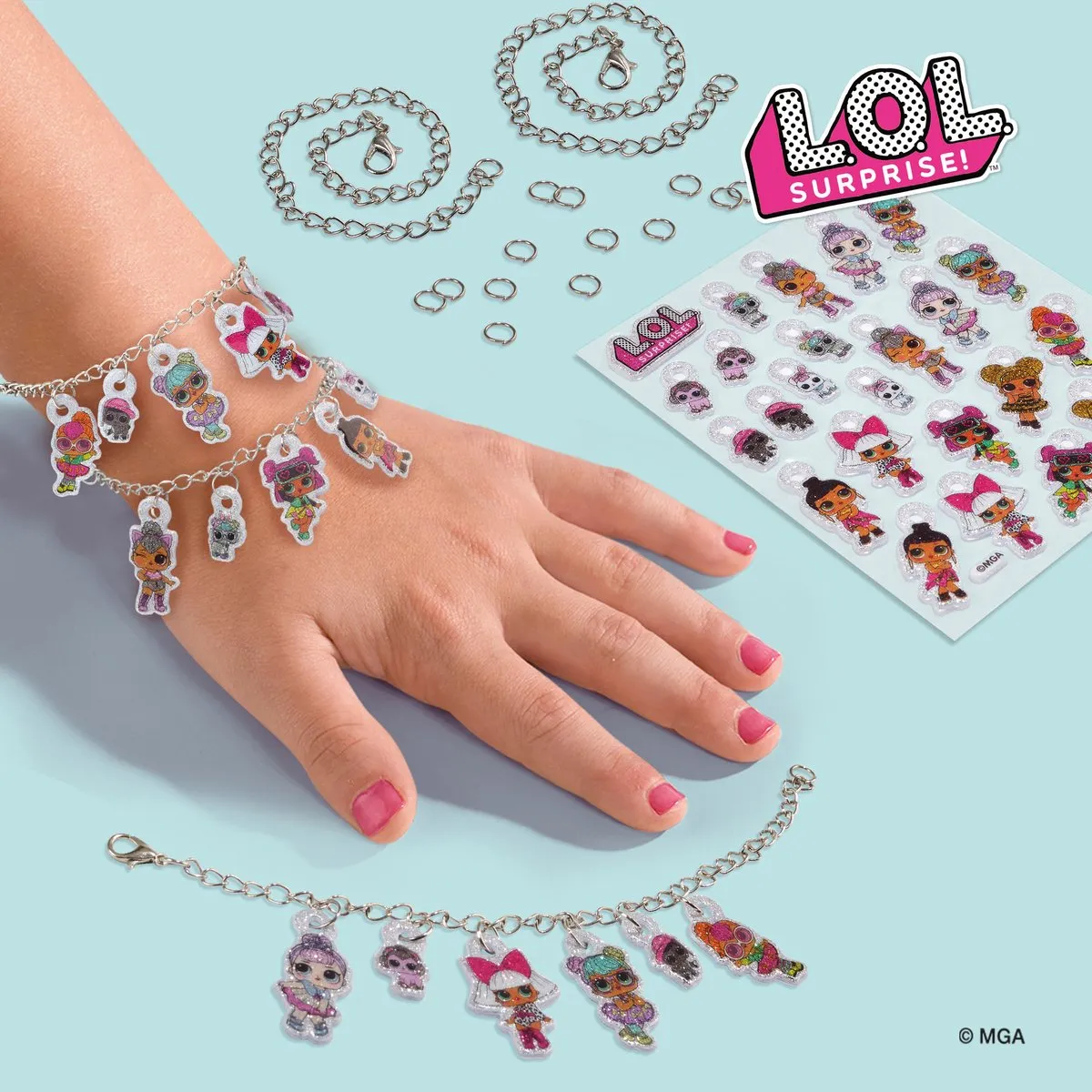 SES Creative L.O.L. Puffy Sticker Armbanden - 2 Stuks
