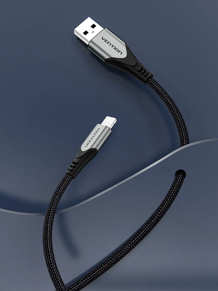 Vention Labhf-Kabel USB 2.0 Lightning 2,4A 1M - Grijs