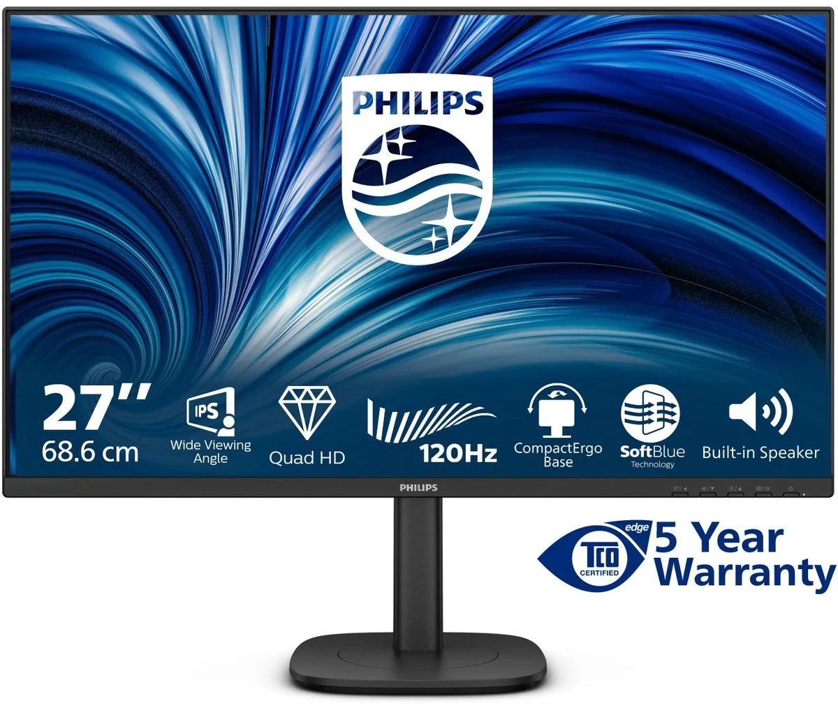 Philips 27B2N3500J/00 Monitor 27" 2K - Zwart