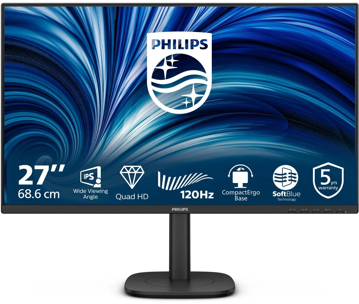 Philips 27B2N3500J/00 Monitor 27" 2K - Zwart
