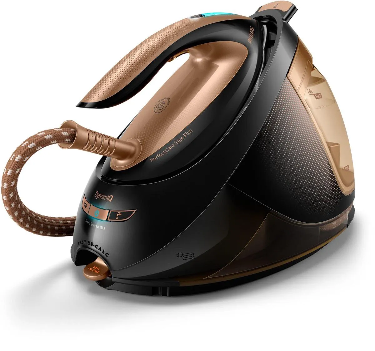 Philips Perfect Care Elite Plus GC9682/80 Stoomgenerator 2700W - 1.8L - Zwart/Goud - afbeelding 2 van 6