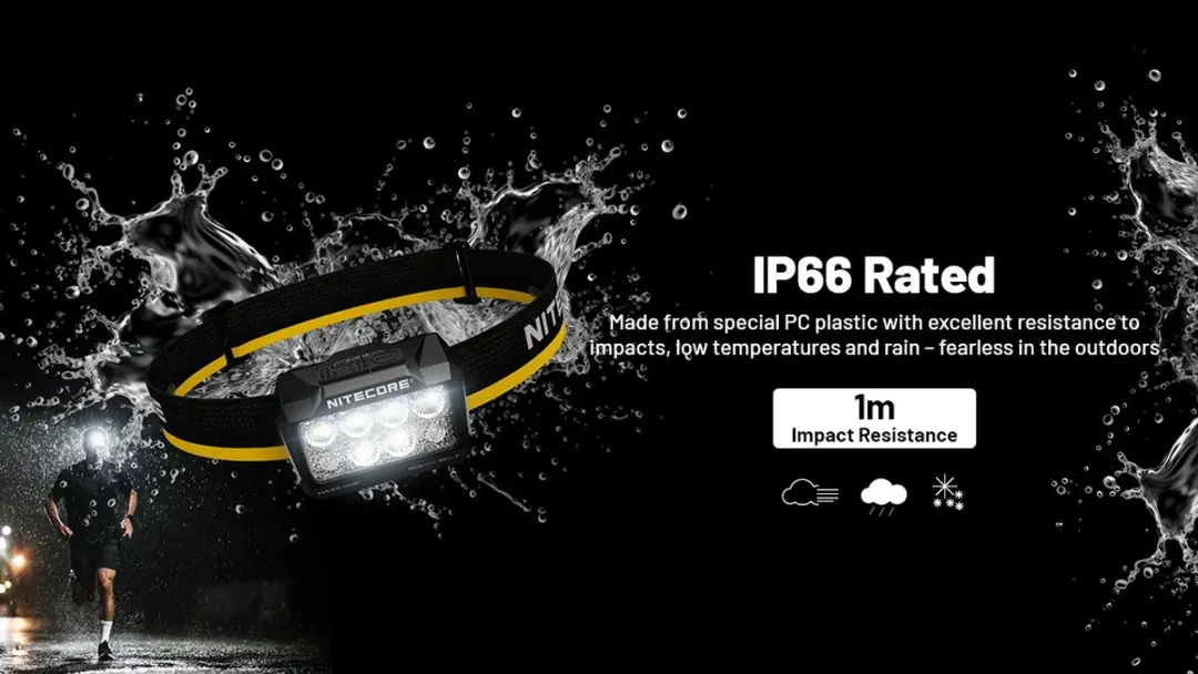Nitecore HA25 UHE Hoofdlamp 800 Lumen - Zwart/Geel - afbeelding 6 van 6