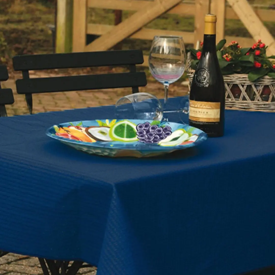 Wicotex Margherita Tafelkleed - Rond 160cm - Blauw