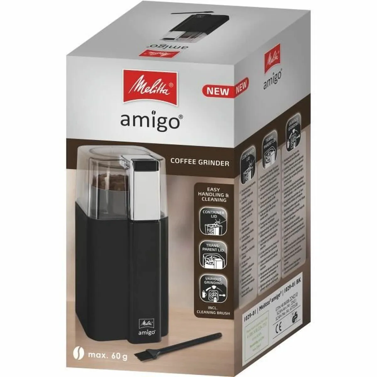 Melitta Amigo Koffiemolen 170W - 60ml - Zwart - afbeelding 6 van 6