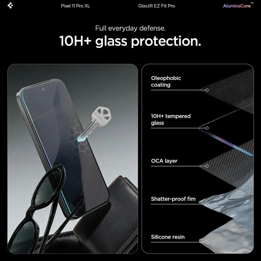 Spigen EZ Fit GLAS.tR Screen Protector - 9H - 2 Stuks - Google Pixel 11 Pro XL
