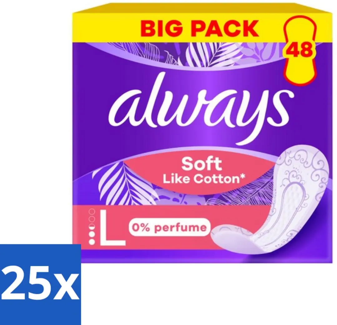 Always Soft Like Cotton Long Inlegkruisjes 0% Parfum
