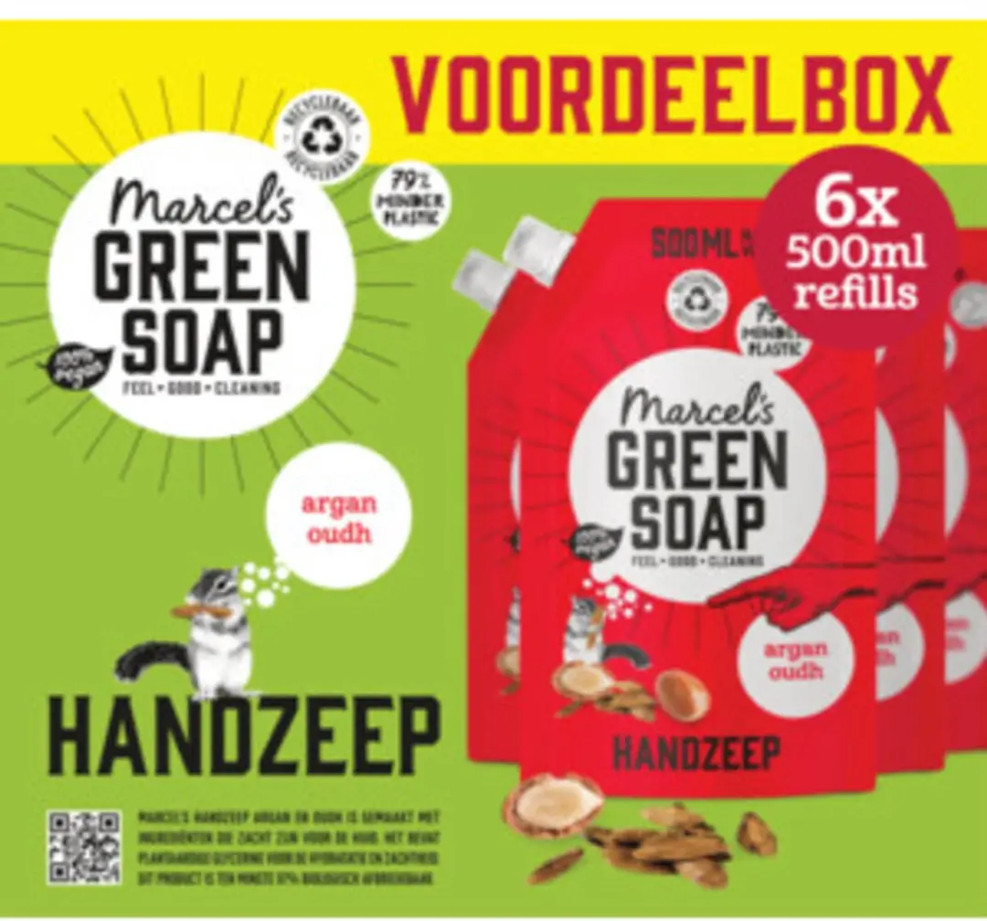 Marcel's Green Soap Handzeep Navulling Argan & Oudh 3000ml