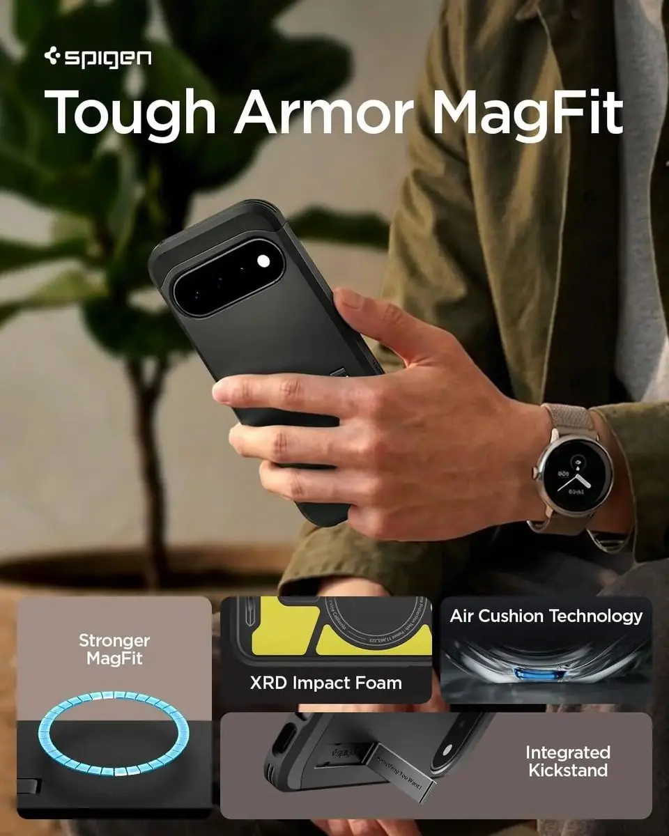 Spigen Tough Armor ACS11443 Hoesje - Google Pixel 11 - Zwart