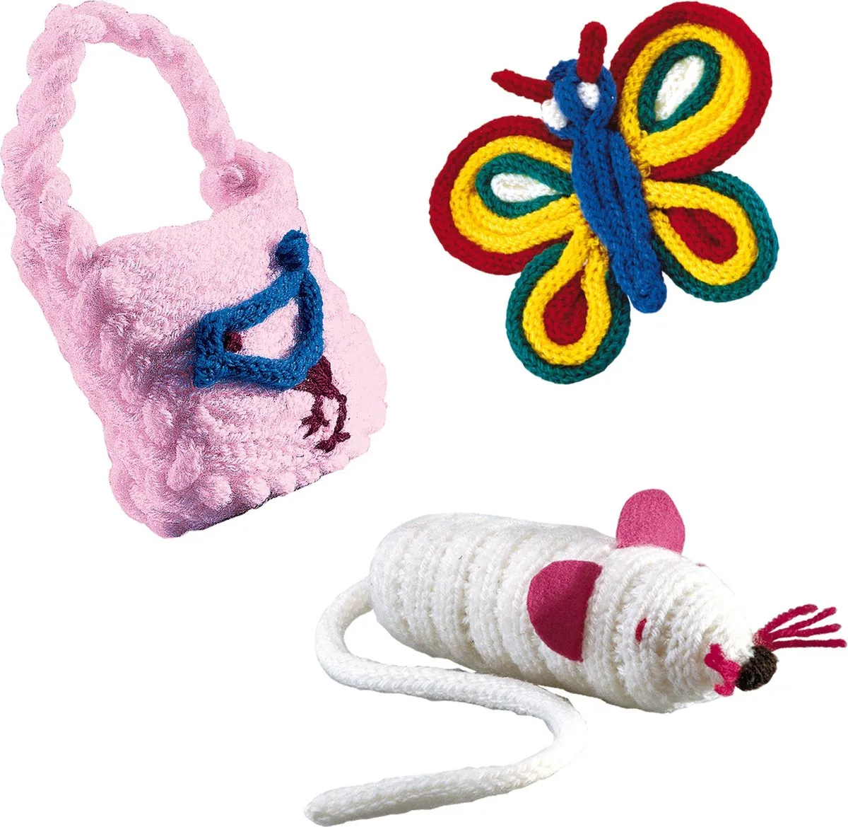 SES Creative Punniken Set - Houten popje met draden en pen