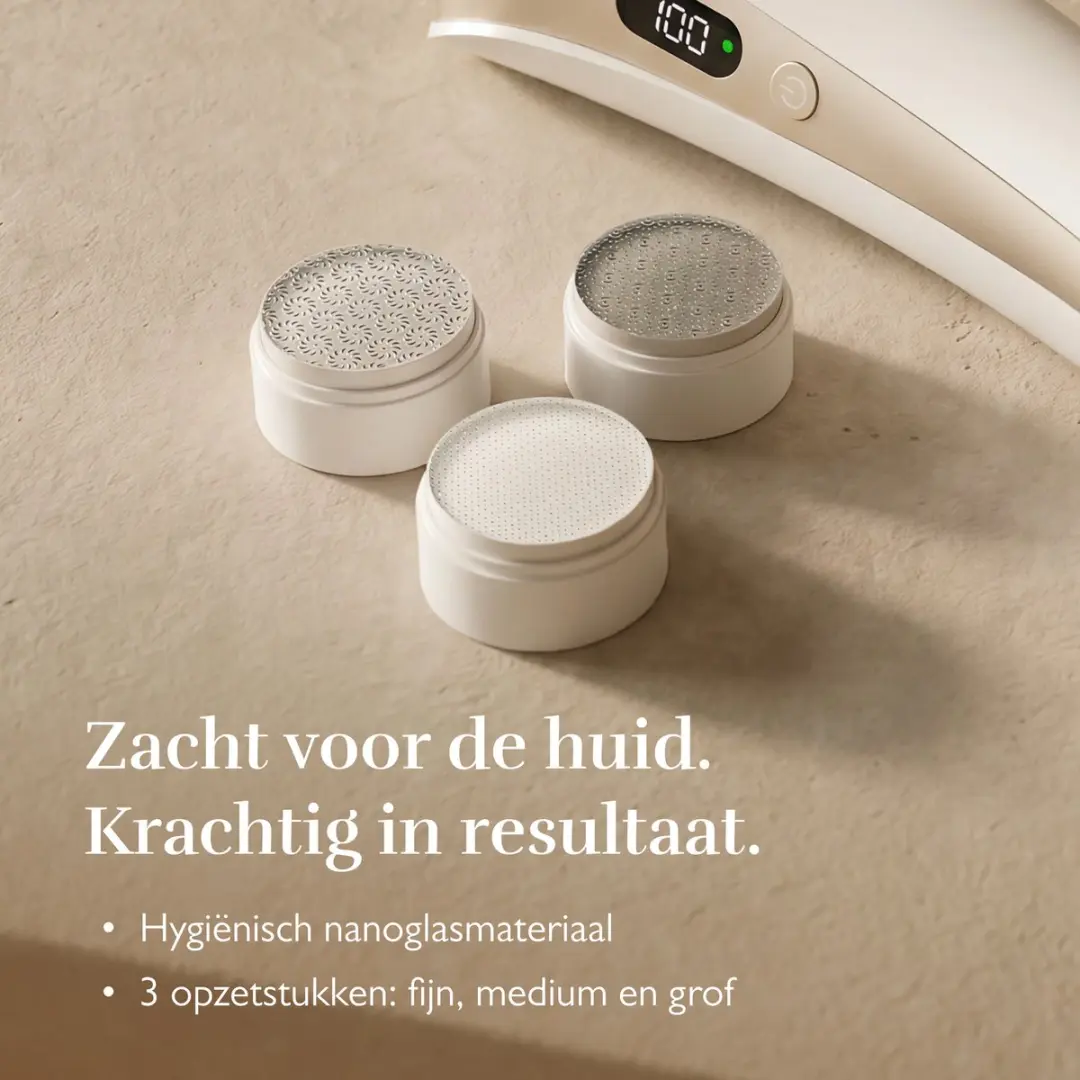 Silk'n GlassPedi GP1PE1001 Elektrische Eeltverwijderaar - 3 Opzetstukken - Wit