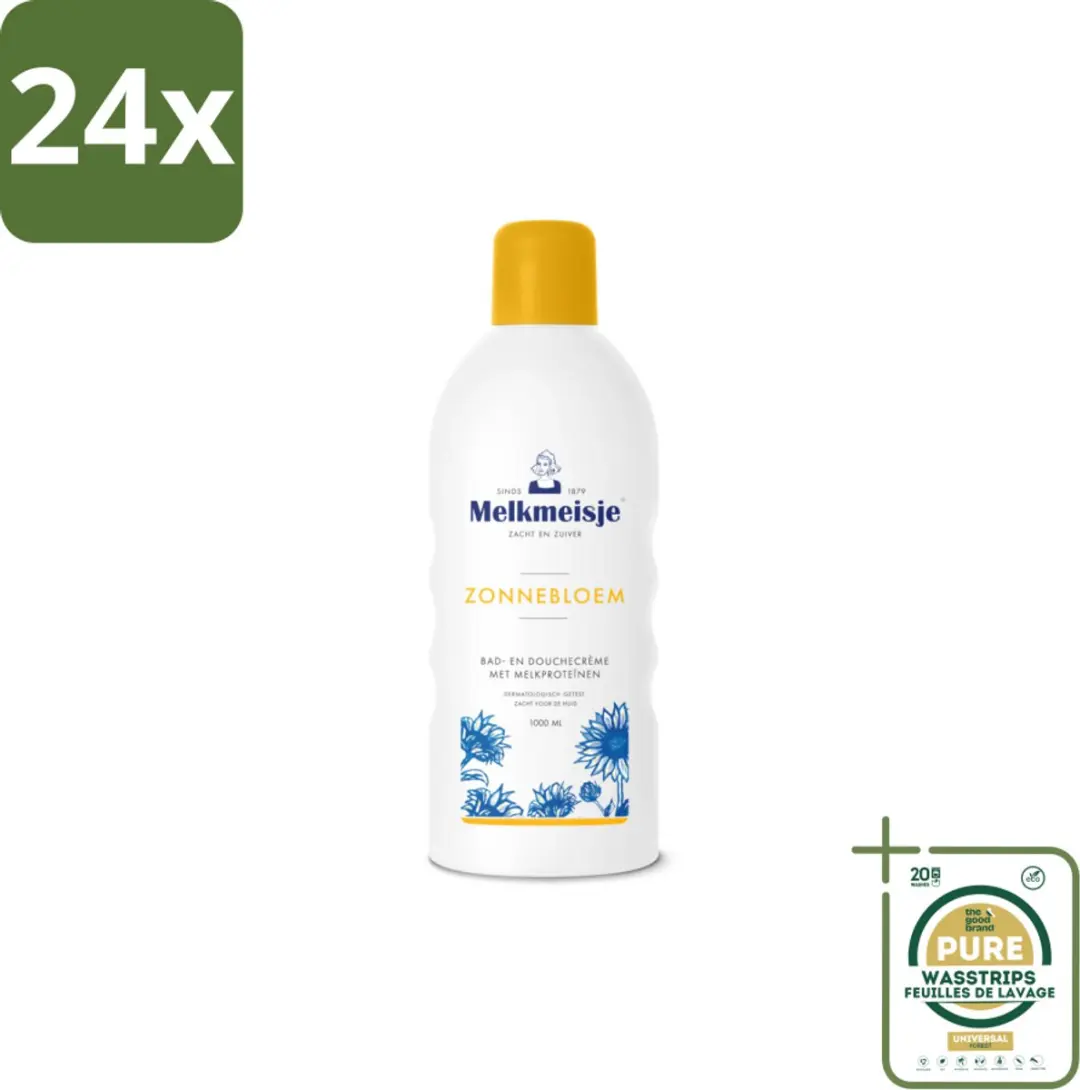 Melkmeisje Bad en Douche Crème Zonnebloem & Melk 1000ml