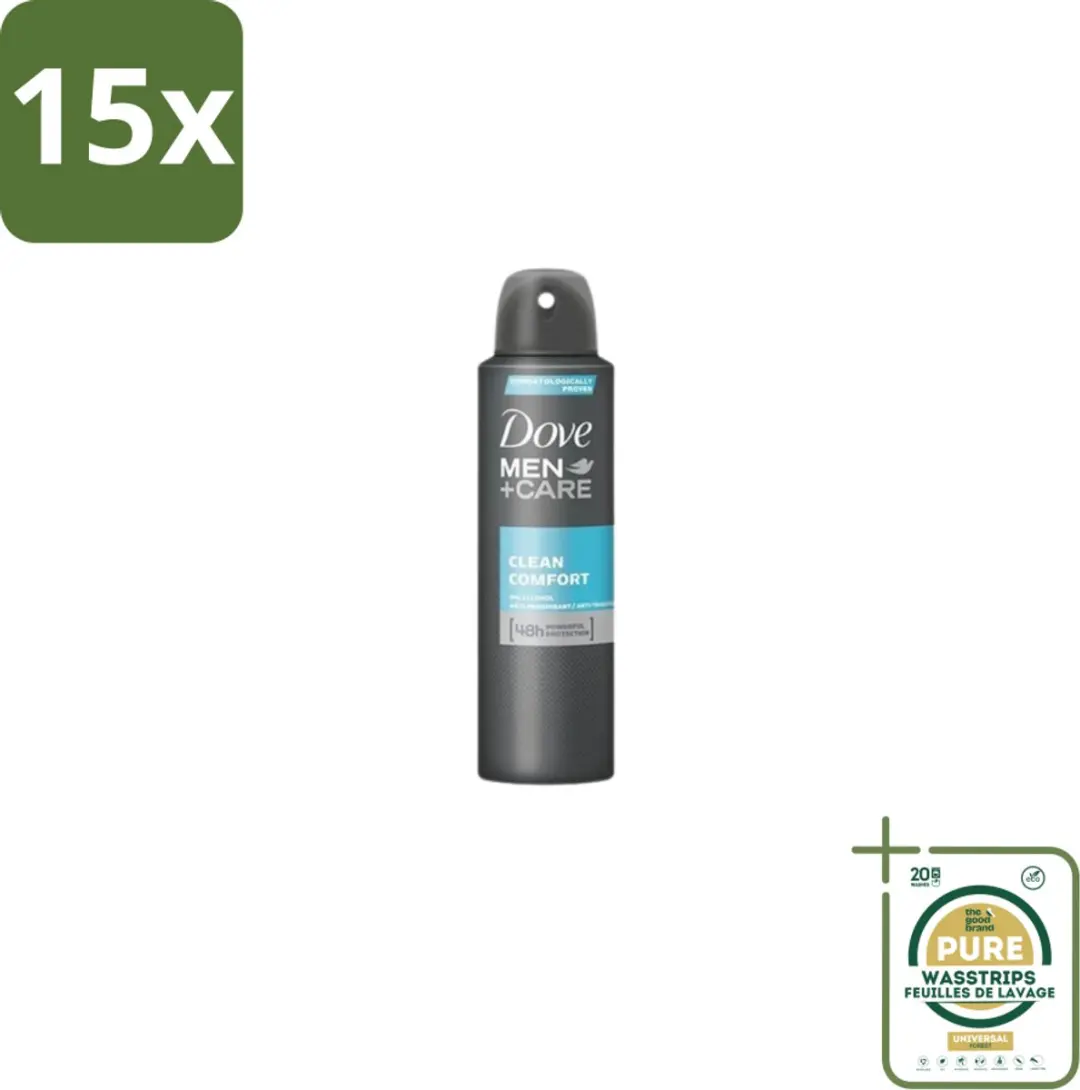 Dove Men+Care Deodorant Spray Clean Comfort 200ml - 15 Stuks - afbeelding 3 van 3