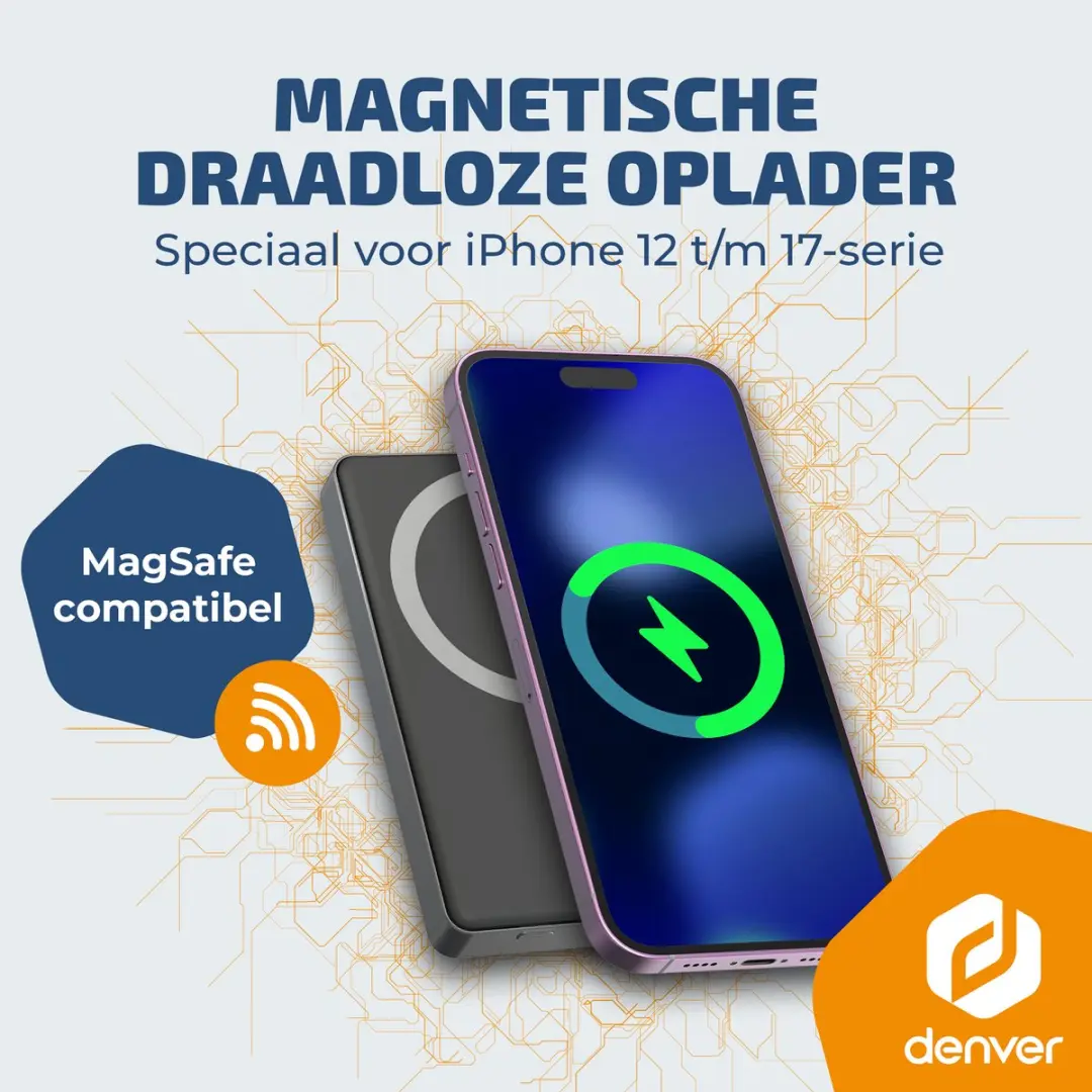 Denver PQCW10010 Powerbank 10.000mAh - 15W - Zwart