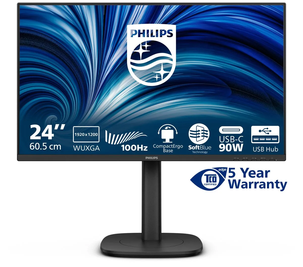 Philips 24B2U3301D/00 Monitor 24" WUXGA - Zwart