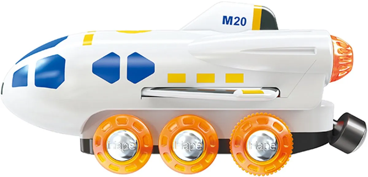 Hape Treinbaan Locomotief Space Shuttle E3872K - Geel - afbeelding 6 van 6