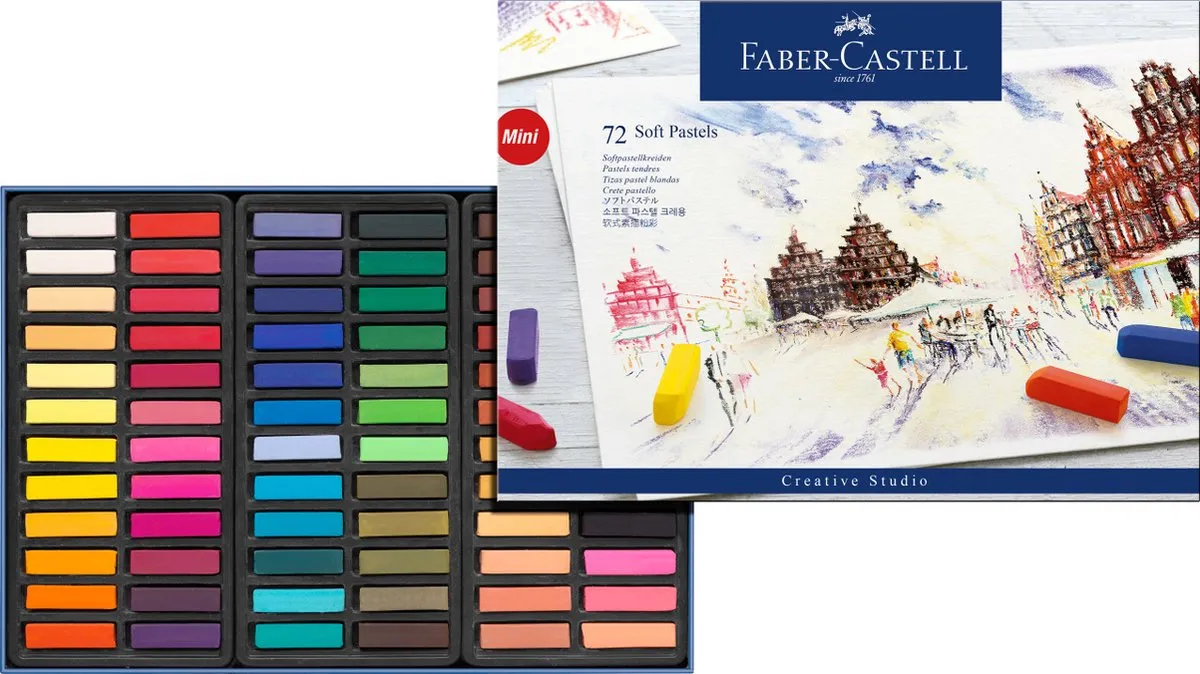 Faber-Castell Pastelkrijt Halve Lengte 72 Stuks FC-128272