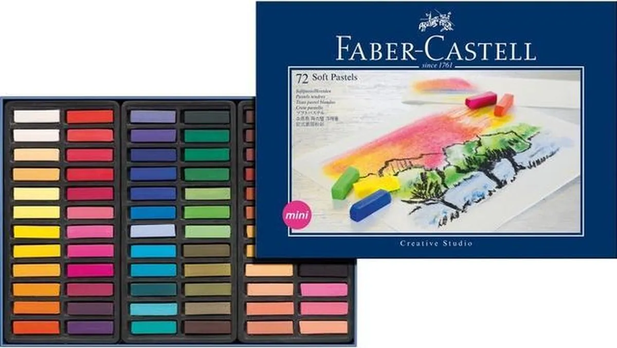 Faber-Castell Pastelkrijt Halve Lengte 72 Stuks FC-128272