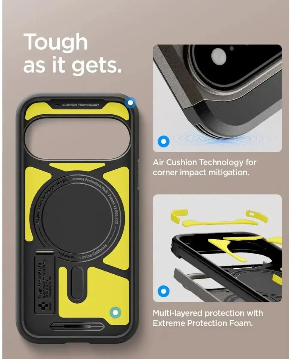 Spigen Tough Armor ACS11865 Hoesje - Google Pixel 11 Pro XL - Gunmetal - afbeelding 6 van 6