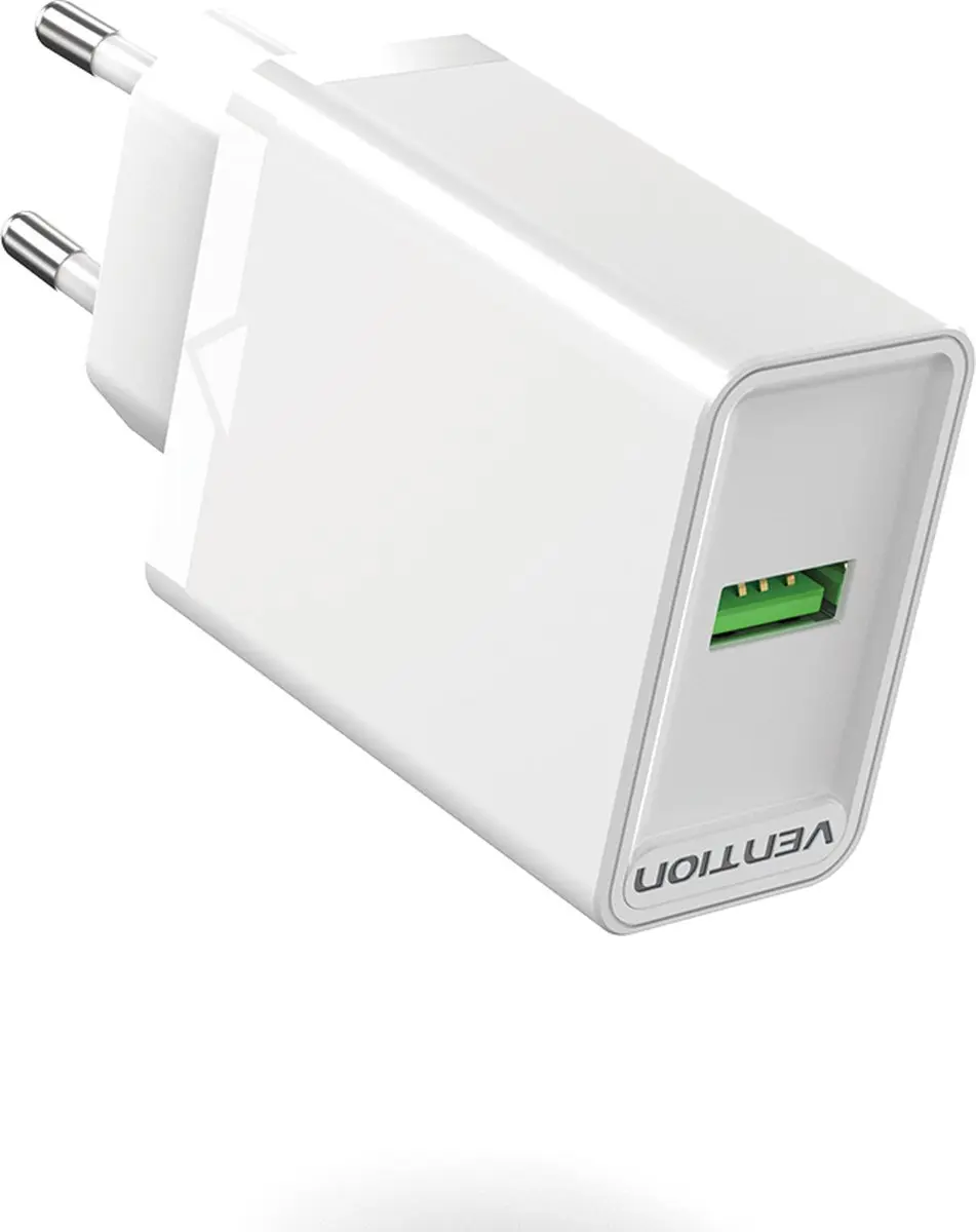Vention FABW0-EU 1-Port USB-A Adapter 18W - Wit - afbeelding 6 van 6
