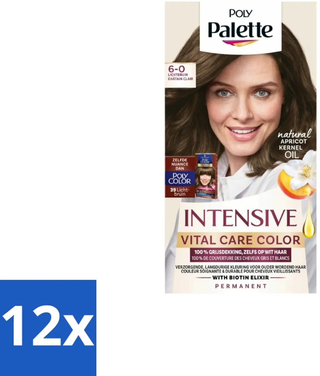 Schwarzkopf Poly Palette Haarverf 6-0 Lichtbruin