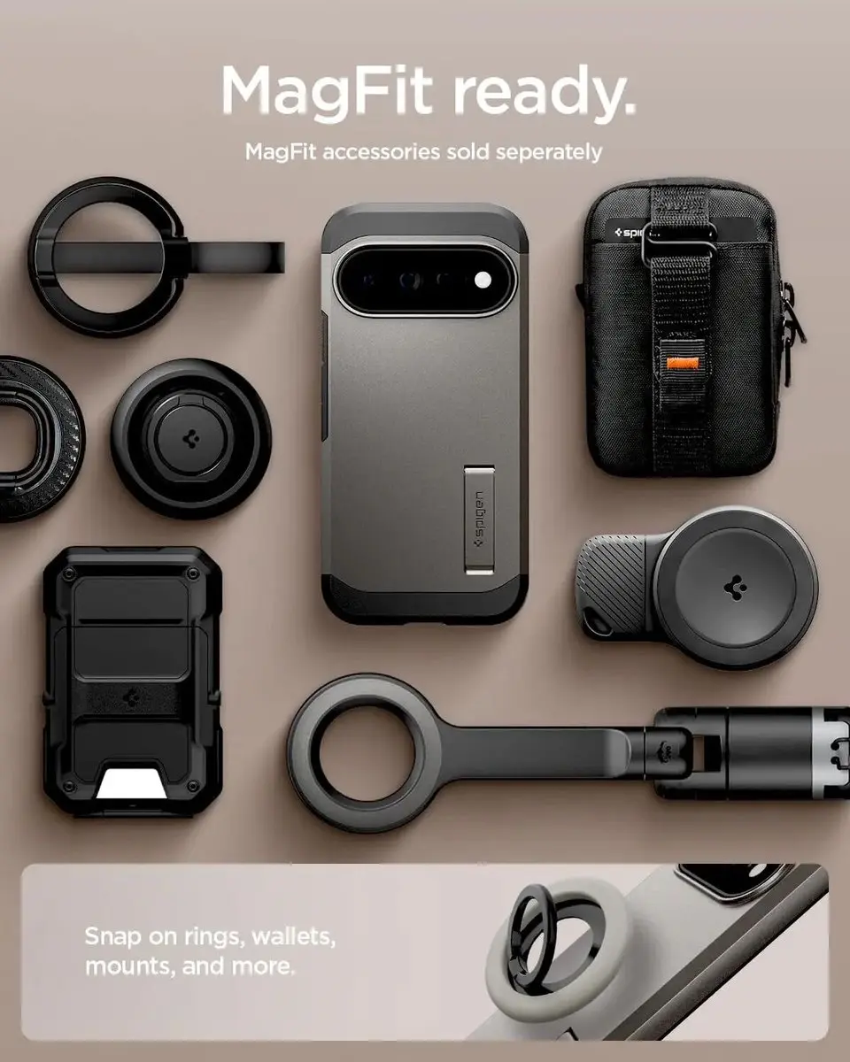 Spigen Tough Armor ACS11860 Hoesje - Google Pixel 11 Pro - Gunmetal - afbeelding 6 van 6