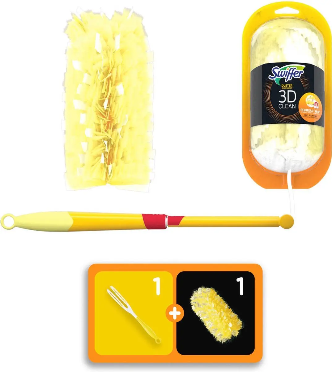 Swiffer Duster XXL Telescopisch 360° - 4 Stuks
