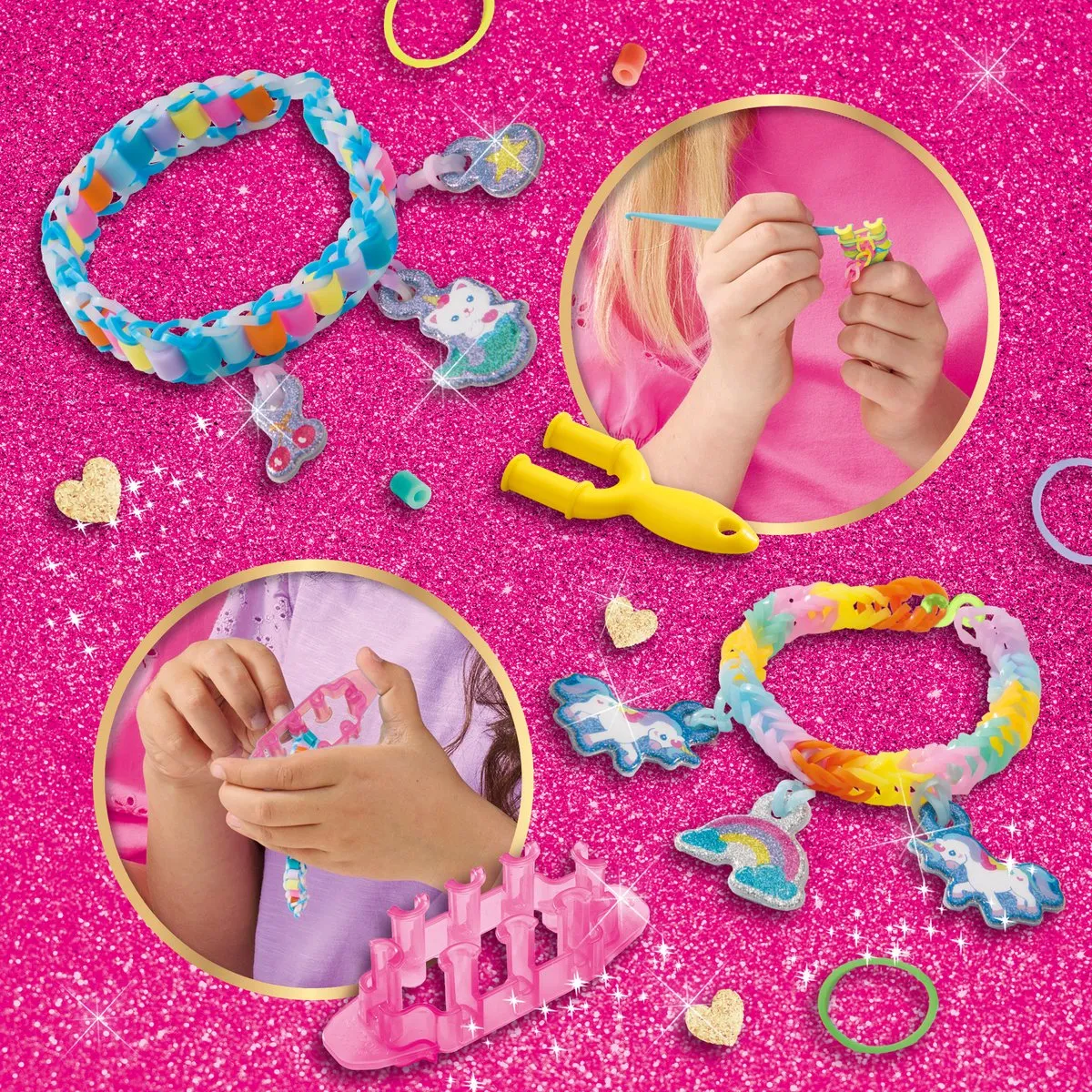 SES Creative Unicorn Loom Armbandjes - 600 Stuks Meerkleurig