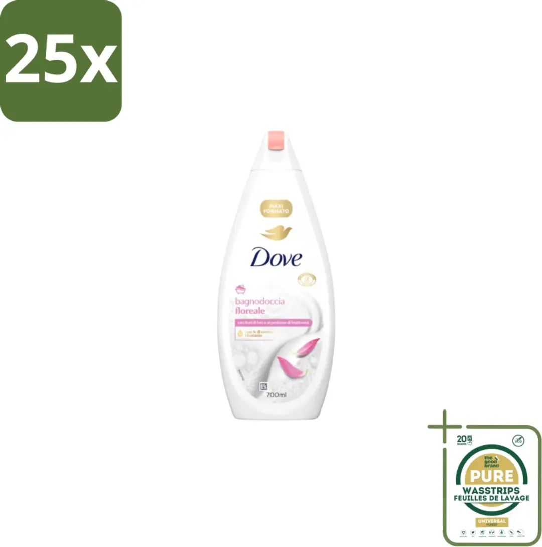 Dove Badcrème Soothing Almond Oil & Hibiscus 720ml - 25 Stuks - afbeelding 3 van 4