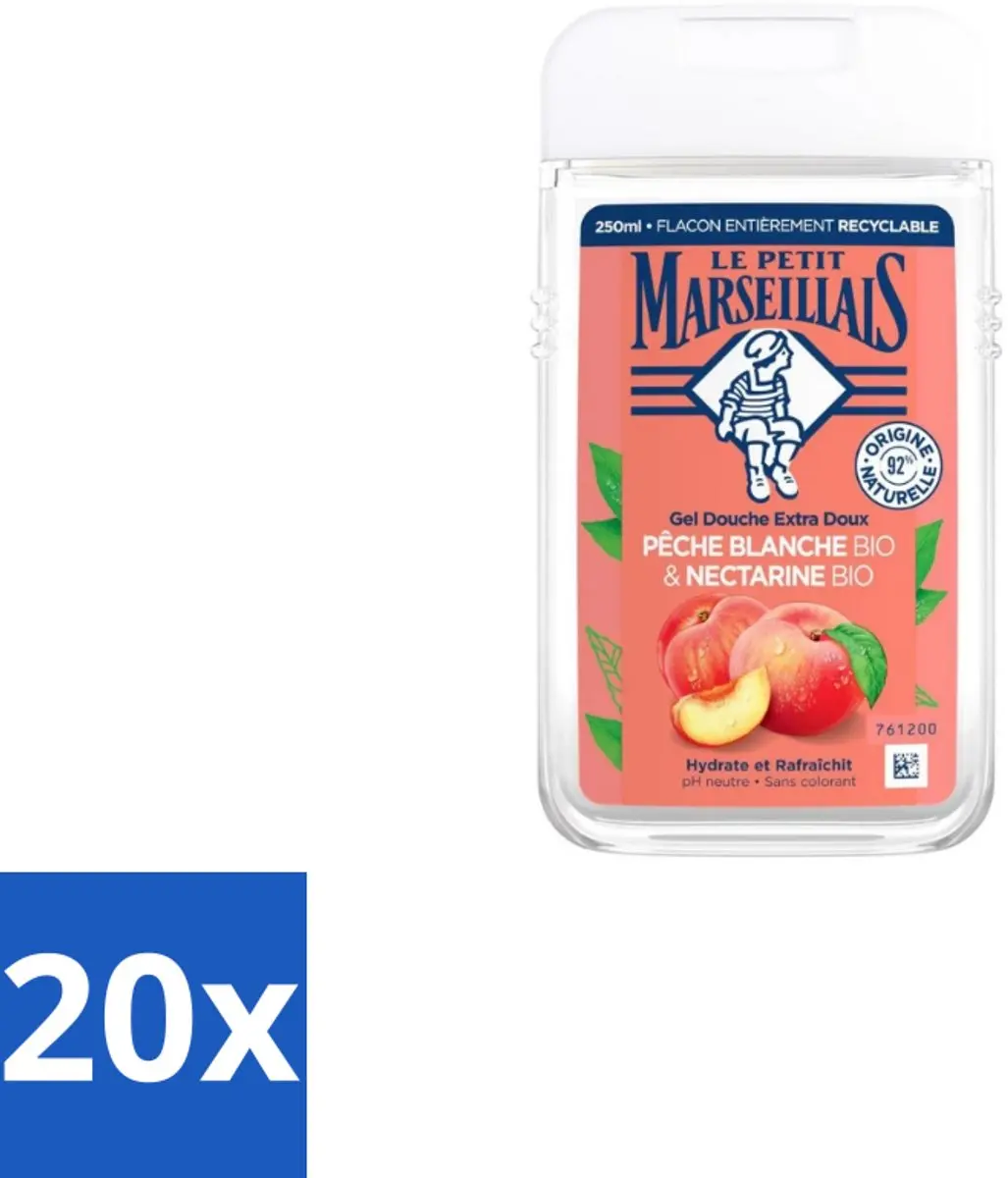 Le Petit Marseillais Douchegel Pêche Blanche & Nectarine Bio 250ml