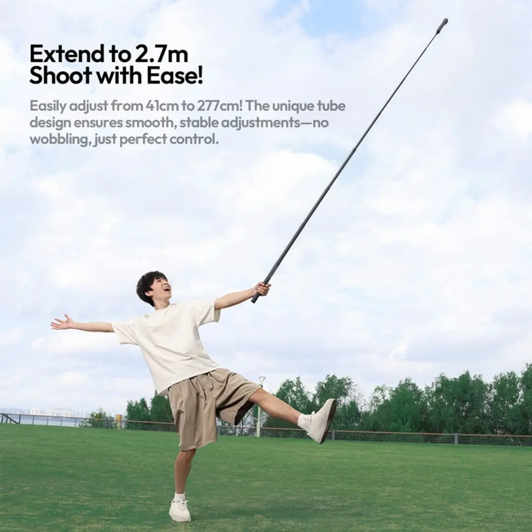 Ulanzi VL02 Selfiestick - Koolstofvezel - 2.7m - Zwart