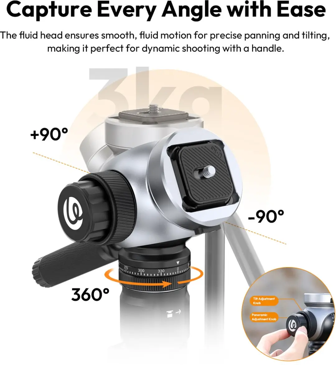 Ulanzi TB06 Video Monopod 10kg - Koolstofvezel - Zwart