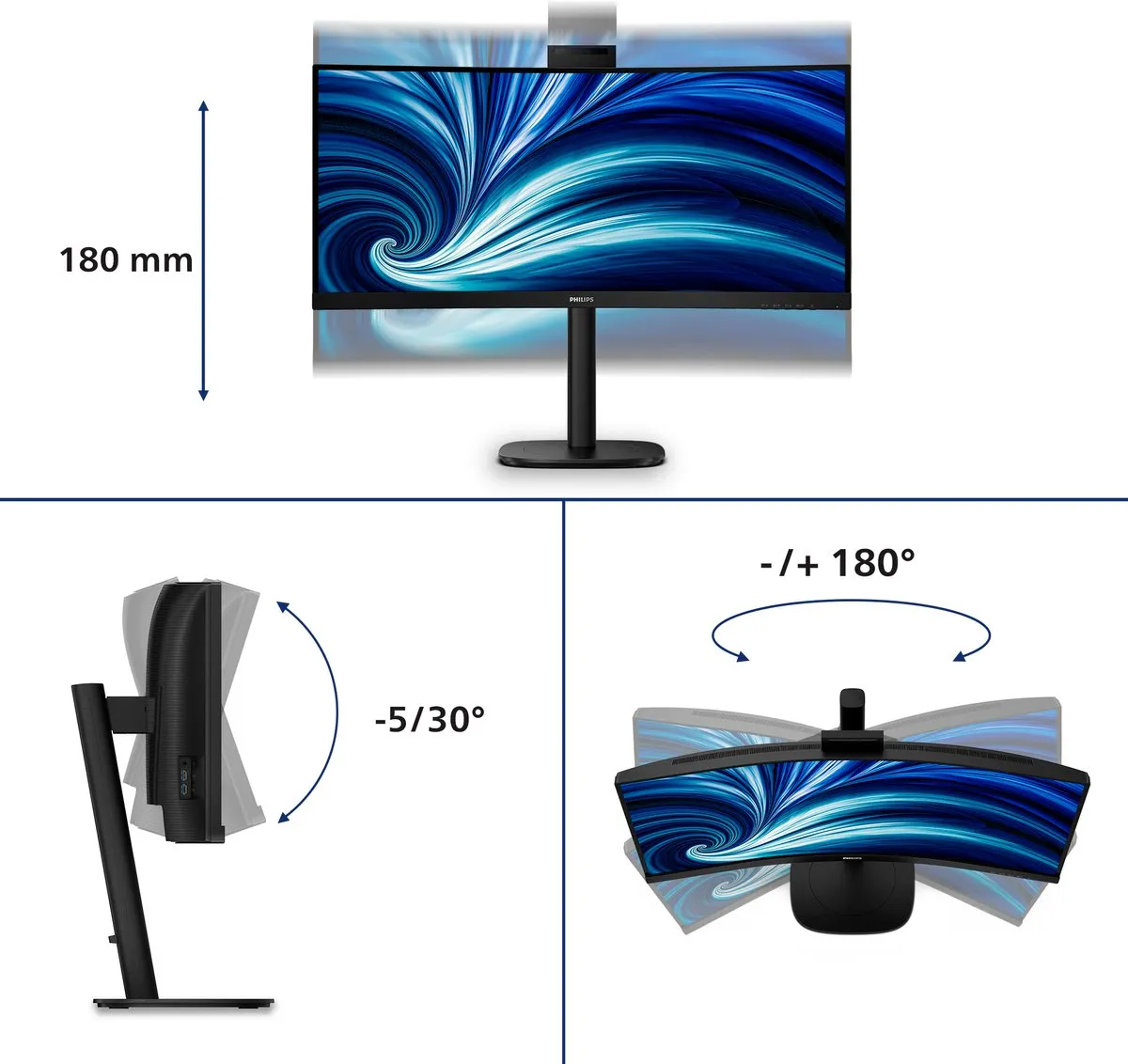 Philips 34B2U3600CH/00 Monitor 34" 3440x1440 - Zwart