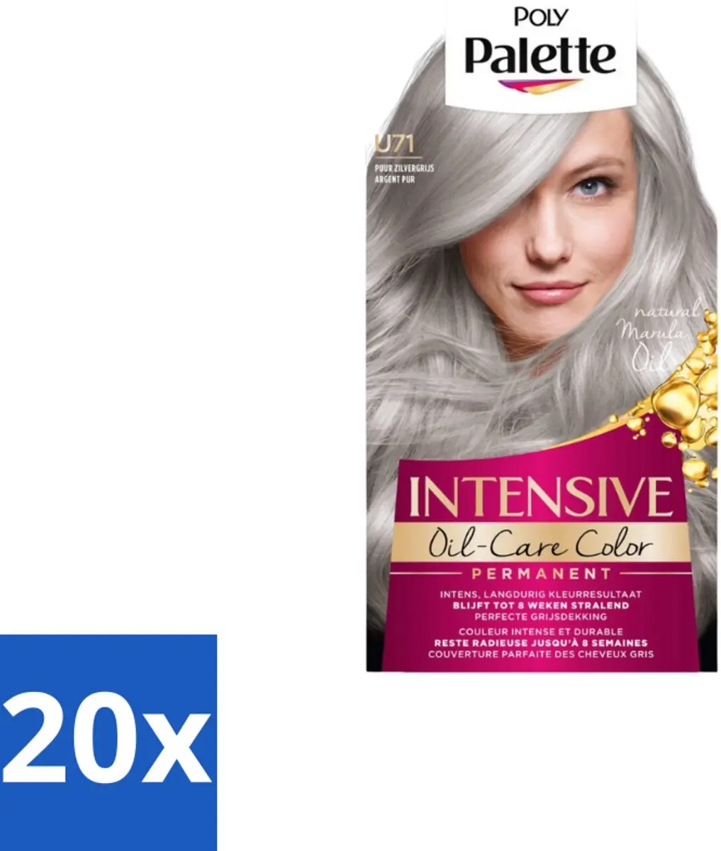 Schwarzkopf Poly Palette U71 Puur Zilvergrijs Haarverf 115ml