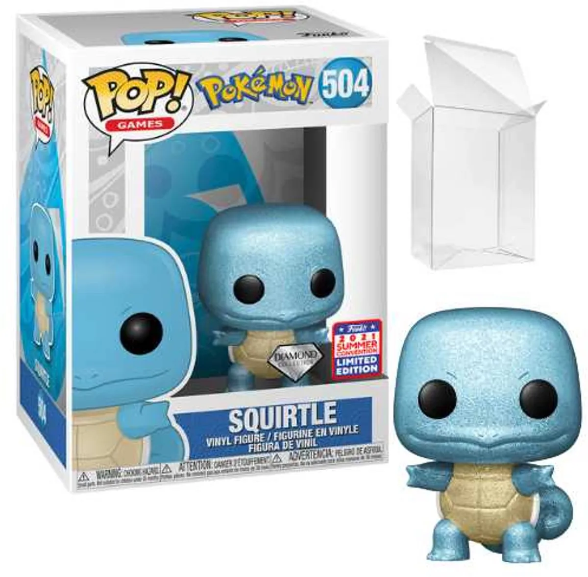 Funko Pop! Pokémon Squirtle Diamond 2021 Convention #504