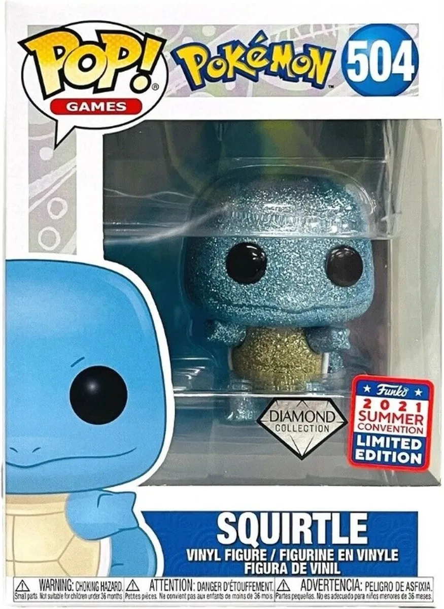 Funko Pop! Pokémon Squirtle Diamond 2021 Convention #504 - Multi - afbeelding 2 van 2