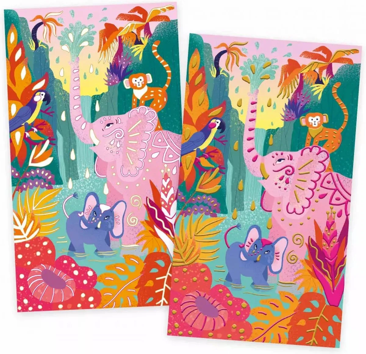 Janod 3D Schilderset Jungle - 3 Schilderijen - Multikleur