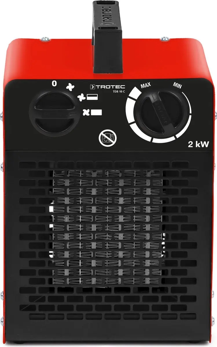Trotec TDS 10 C Keramische Kachel 2000W - Rood/Zwart
