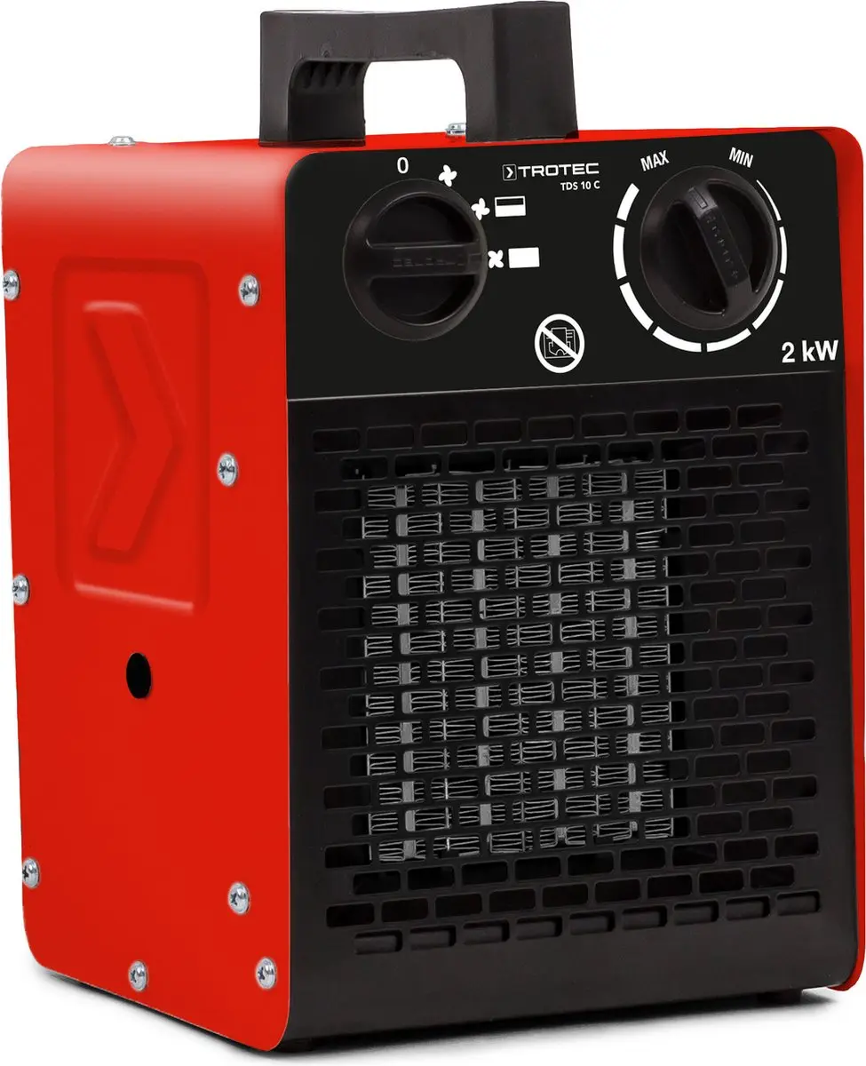 Trotec TDS 10 C Keramische Kachel 2000W - Rood/Zwart - afbeelding 6 van 6