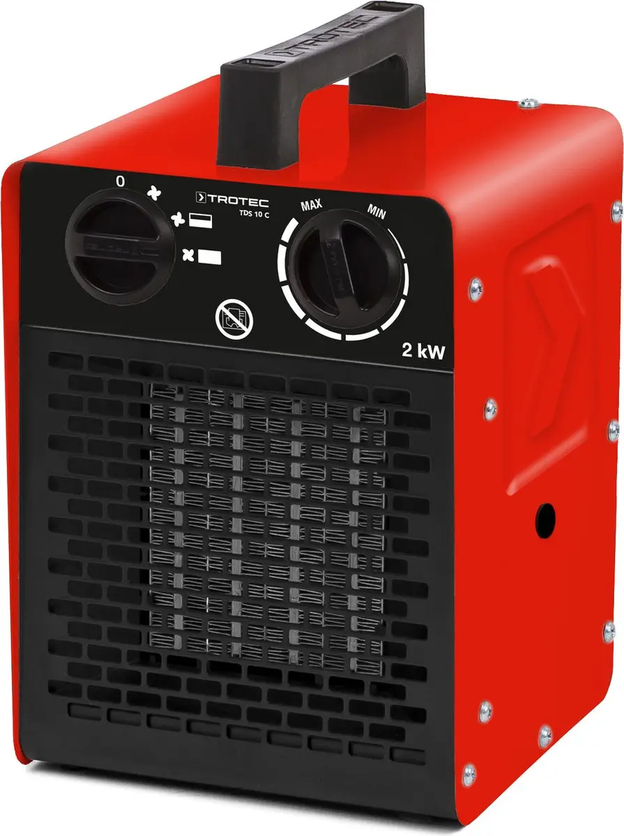 Trotec TDS 10 C Keramische Kachel 2000W - Rood/Zwart