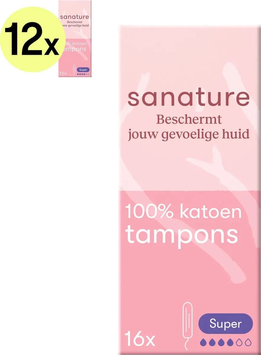 Sanature 100% Katoenen Tampons Super