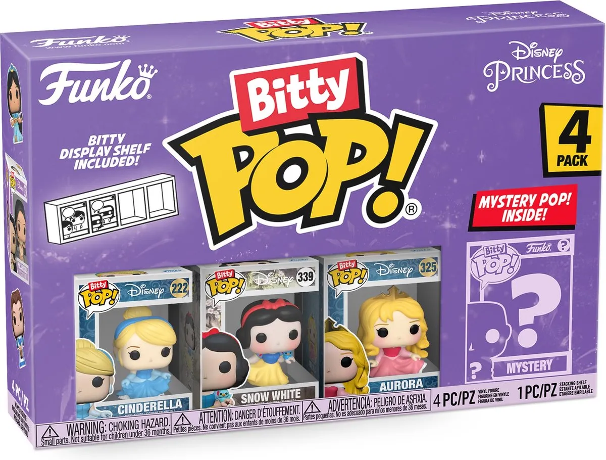 Funko Bitty Pop Disney Princess Series 3 - 4 Stuks - Multicolor