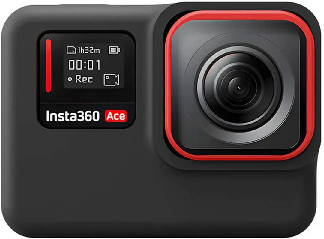 Telesin Beschermhoes Siliconen Insta360 Ace - Lensdop & Polsbandje - Zwart