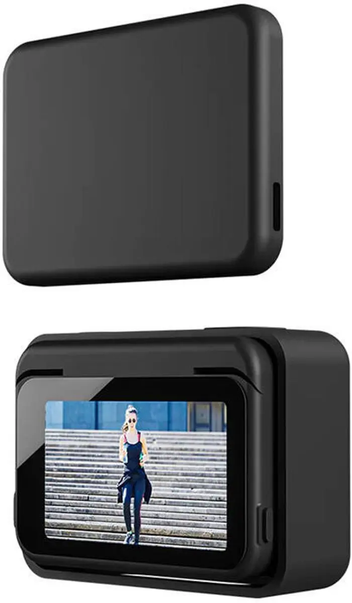 Telesin Beschermhoes Siliconen Insta360 Ace - Lensdop & Polsbandje - Zwart