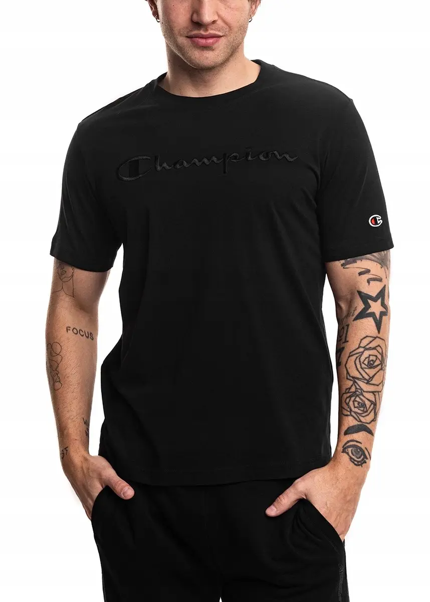 Champion Sportshirt Heren - Zwart - Katoen