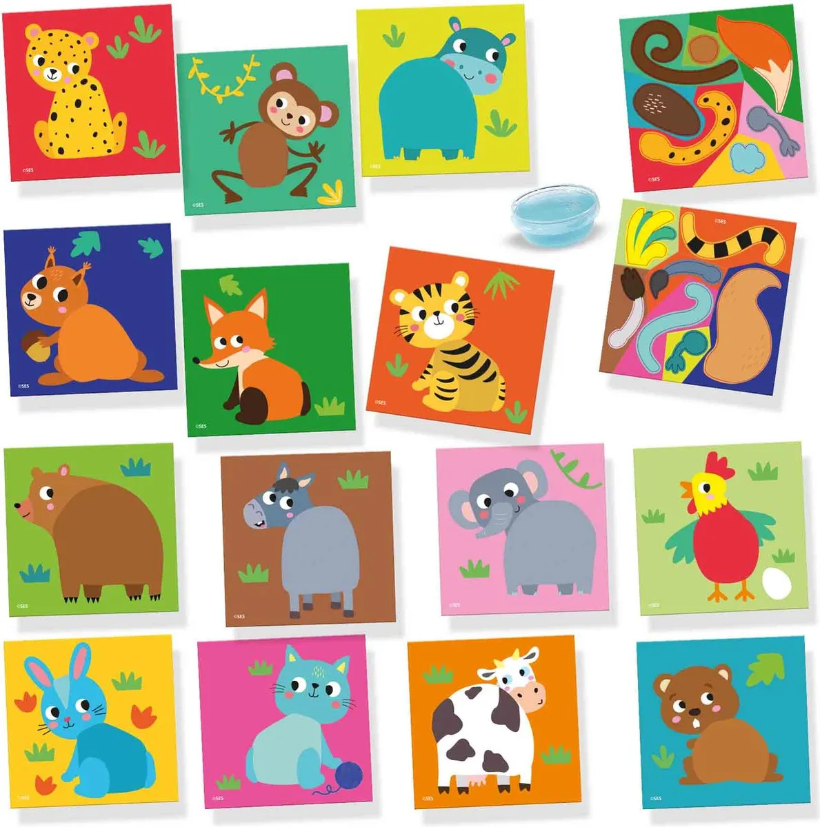 SES Creative My First Dierenstaarten Plakken - 14 Stuks